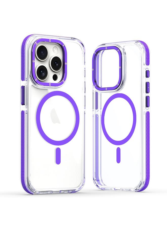 زبون جراب لهاتف iPhone 12 Pro Max، جراب هاتف MagSafe هجين من مادة TPU من الأكريليك الشفاف ثنائي اللون - Image 1