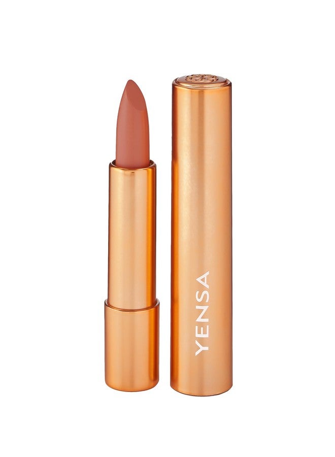 YENSA Vibrant Silk Hydrating Lip Stick - Long Lasting Lipstick with Hyaluronic Acid, Vitamin E & Super Oils - High Pigment Color & Semi Glossy Finish - Moisturizing Formula - Ignite (0.12 oz) - Image 1