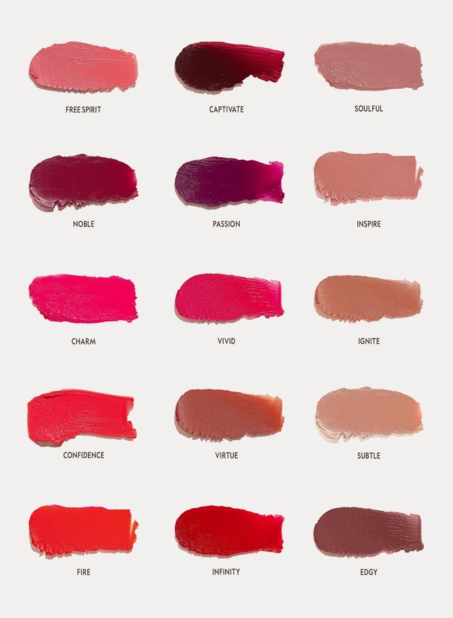 YENSA Vibrant Silk Hydrating Lip Stick - Long Lasting Lipstick with Hyaluronic Acid, Vitamin E & Super Oils - High Pigment Color & Semi Glossy Finish - Moisturizing Formula - Ignite (0.12 oz) - Image 3