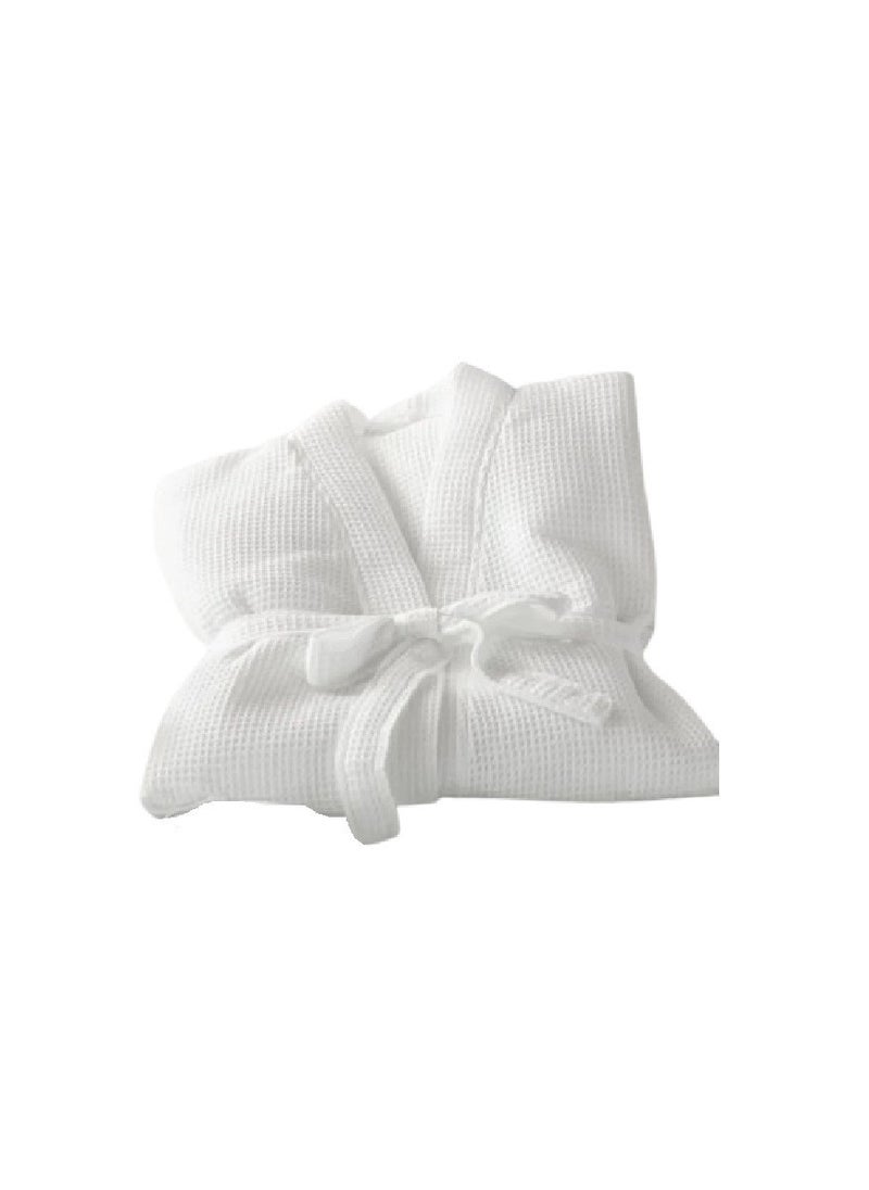 Blueberry - Waffle Pattern Unisex Dressing   Bathrobe Standard Size Hotel And Spa - Image 1