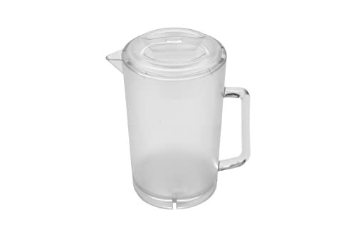 Get G.E.T. P-3064-1-CL-EC Heavy-Duty Shatterproof Plastic 2 Quart Pitcher with Lid, BPA Free (64 Ounce), Clear - Image 1