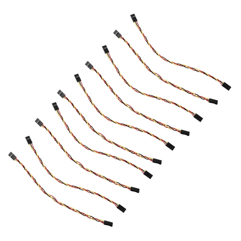 Generic 10pcs Pin Female to Female Jumper Wire Rainbow Cable for PCB Connections Reliable Electrical Wiring for Projects and Repairs - Image 1