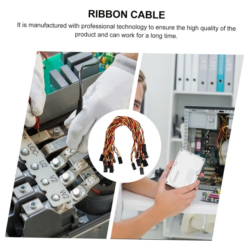 Generic 10pcs Pin Female to Female Jumper Wire Rainbow Cable for PCB Connections Reliable Electrical Wiring for Projects and Repairs - Image 4