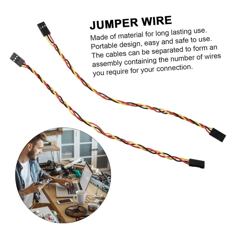 Generic 10pcs Pin Female to Female Jumper Wire Rainbow Cable for PCB Connections Reliable Electrical Wiring for Projects and Repairs - Image 3