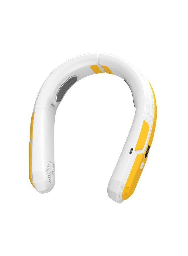 Nariele New USB Leaveless Neck Fan Outdoor Portable Cooling Neck Fan Digital Display Silent Foldable Neck Fan