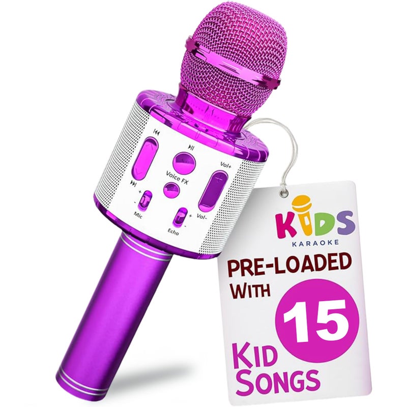 Move2Play Kids Karaoke Microphone Includes PreLoaded Songs Bluetooth Kids Birthday Party Gift Toy for All Ages 2 3 4 5 6 Year Old Girls Boys Toddlers - Image 2
