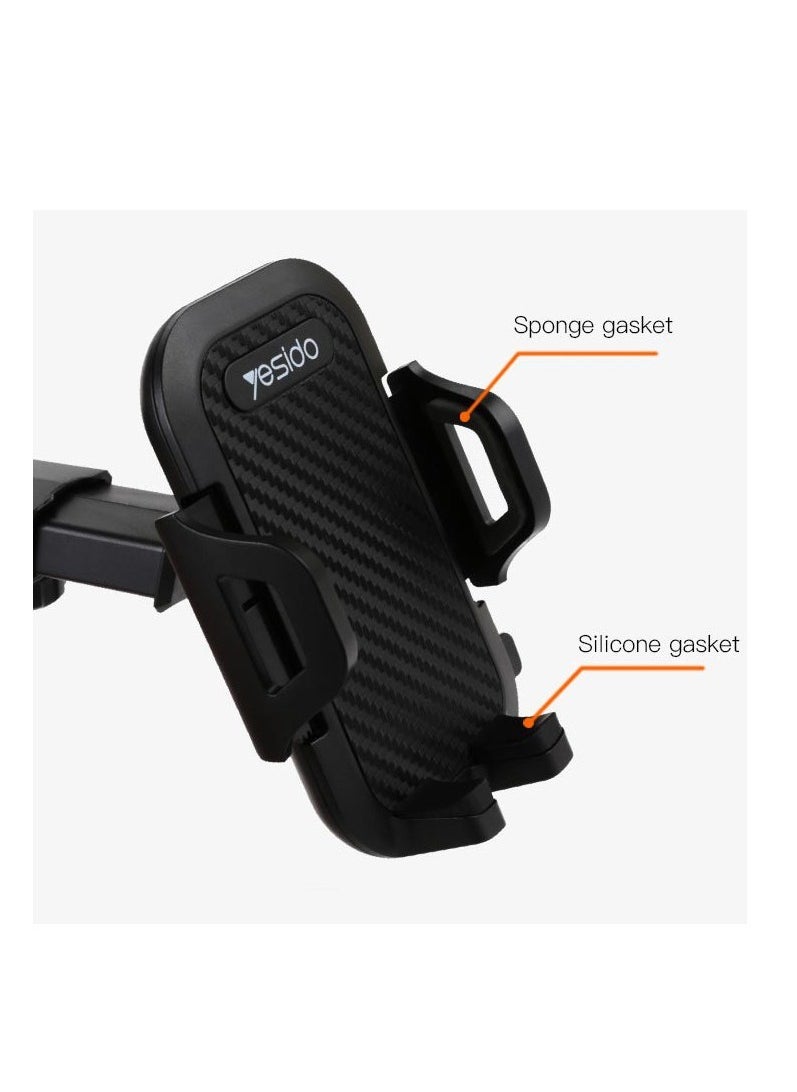 Yesido - Car Mobile Holder, 270 Degree Rotation & Adjustable Mobile Stand for Car Dashboard Windshield, Universal Cell Phone Holder with Suction Cup, Release Button and Lock Mechanism - Image 1