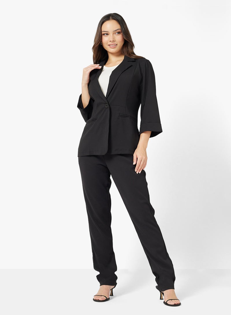 Ginger Tailored Relax Fit Blazer & Pant Suit Set - Image 1