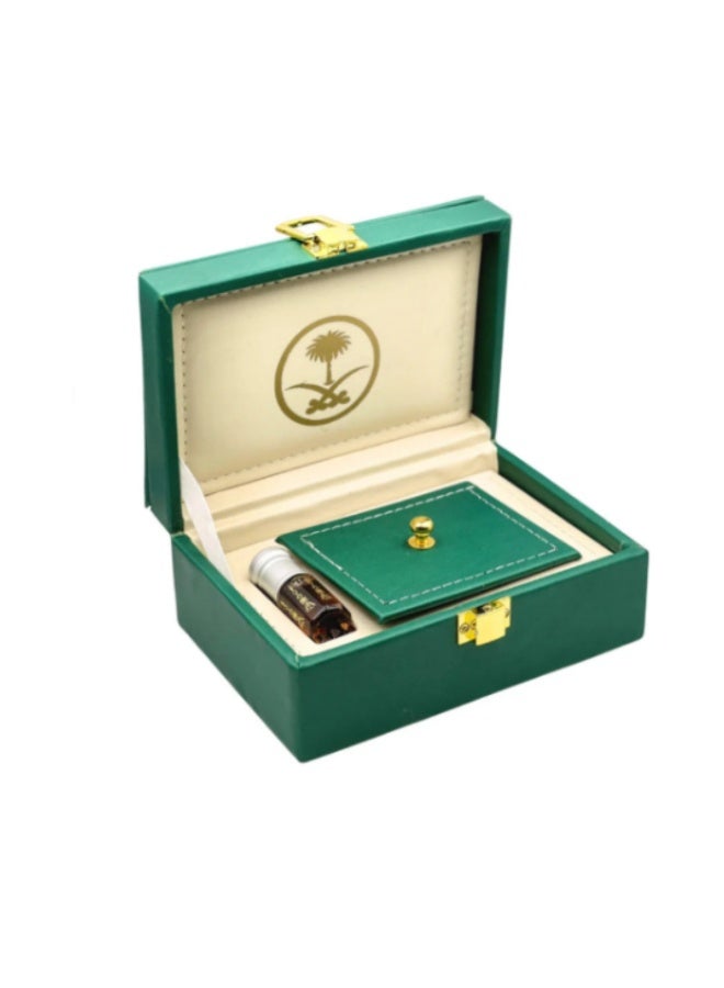 Leather Gift Box – Royal Tiger Oud with Quarter Tola Cambodian Oud Oil - Image 1