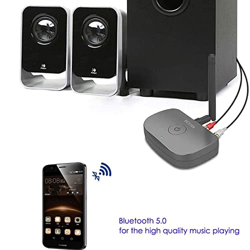 Besign BE-RCA Long Range Bluetooth Music Receiver, Wireless Audio Adapter for Wired Speakers or Home Music Streaming Stereo System, Black - Image 5