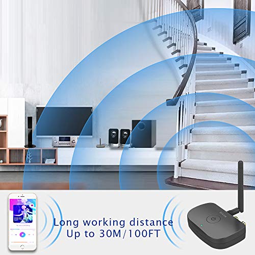 Besign BE-RCA Long Range Bluetooth Music Receiver, Wireless Audio Adapter for Wired Speakers or Home Music Streaming Stereo System, Black - Image 4