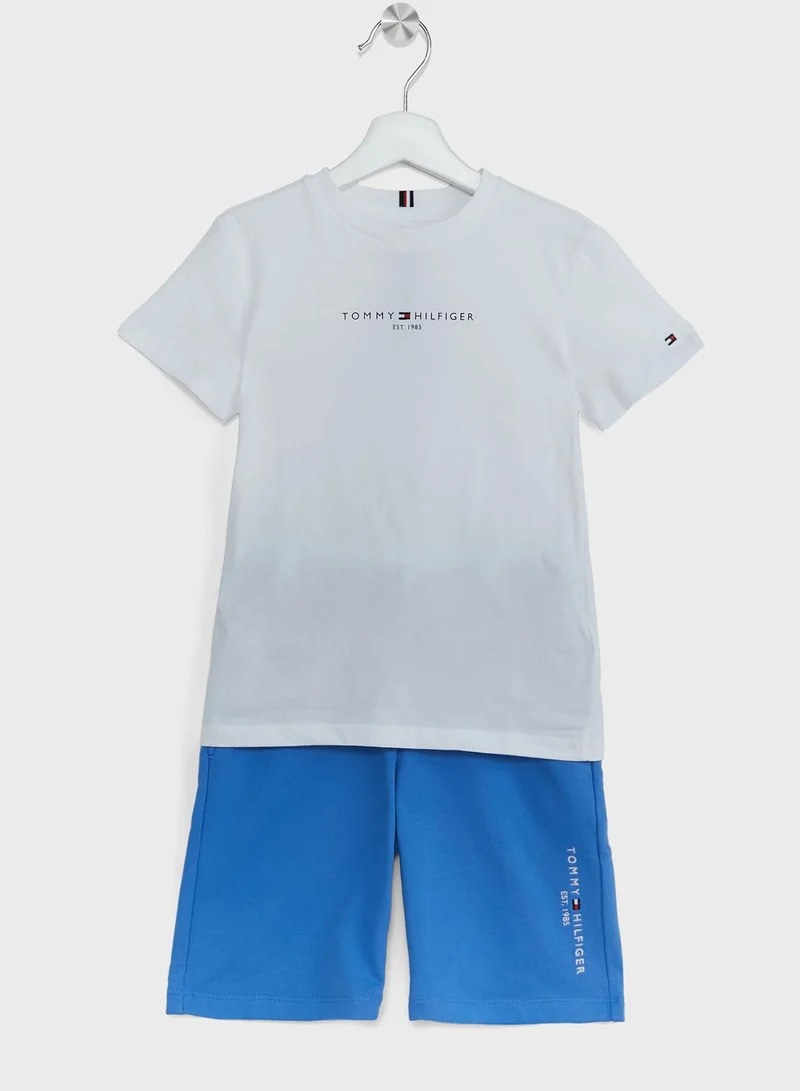 TOMMY HILFIGER Kids Essential T-Shirt & Shorts Set