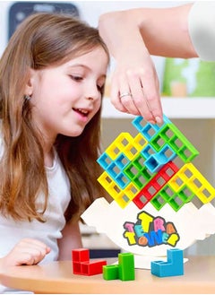 GROIC GROIC Balancing Blocks Toys Plastic Stacking Games 16 Pcs  Colored Building Blocks for Kids  - Image 3