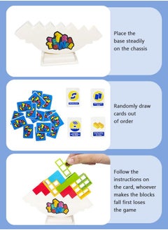 GROIC GROIC Balancing Blocks Toys Plastic Stacking Games 16 Pcs  Colored Building Blocks for Kids  - Image 4