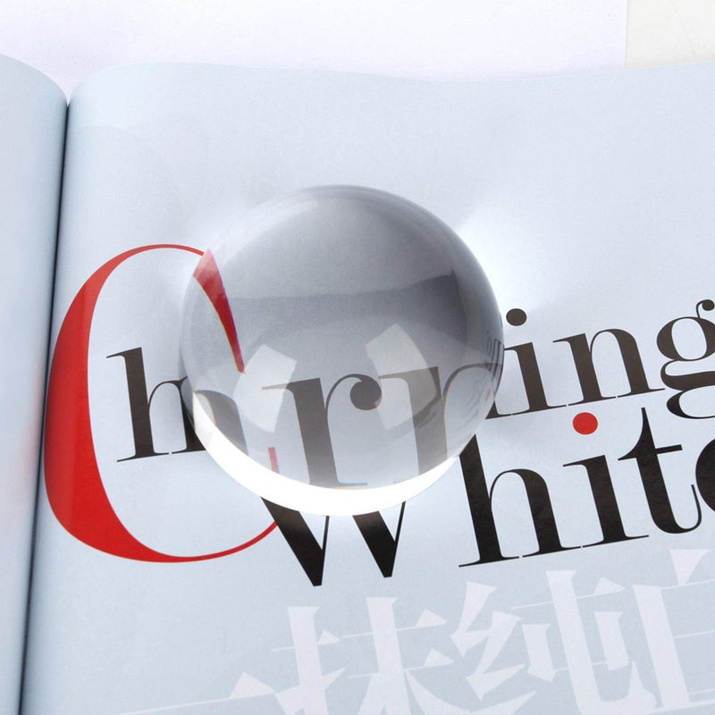 Ylucky 40 X Optical Grade Dome Magnifier Desk Reading Loupe Paperweight 80 MM Optical Half Ball Lens Desk Map Magnifying Mirror Round Shape Reading Aid Hand Polished for Blueprints Newspapers - Image 5