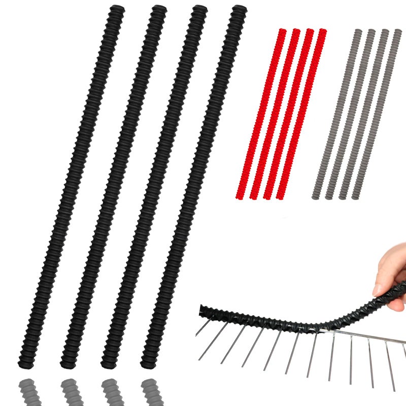 LeeYean Oven Guards for Racks  4 Pack Heat Resistant Silicone Oven Rack Shields Cover 14 inches Long Oven Rack Edge Protector Protect Against Burns and Scars Black