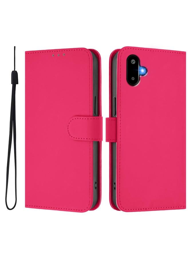 S-TOP Case For Samsung Galaxy F06 5G / M06 5G Skin Feel Solid Color Leather Phone Case with Lanyard - Image 2
