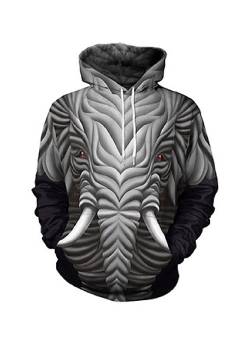 Loquat 3D Creative Abstract Three-dimensional Animal Print Hoodie  - Image 1