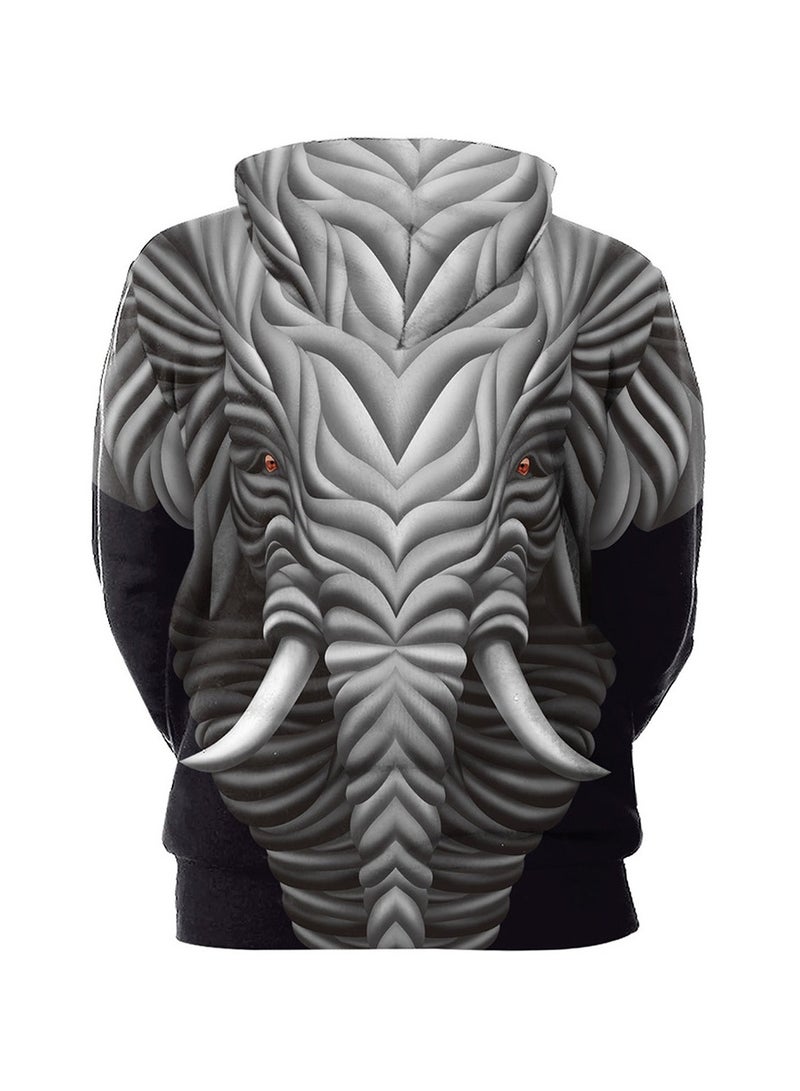 Loquat 3D Creative Abstract Three-dimensional Animal Print Hoodie  - Image 2