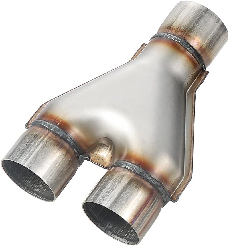 LCGP Stainless Steel 2.5 Inch Y-Pipe, Universal Stainless Steel Diesel Y-Pipe, Inlet 2.5" Outlet 2.5" Length 12" - Image 1