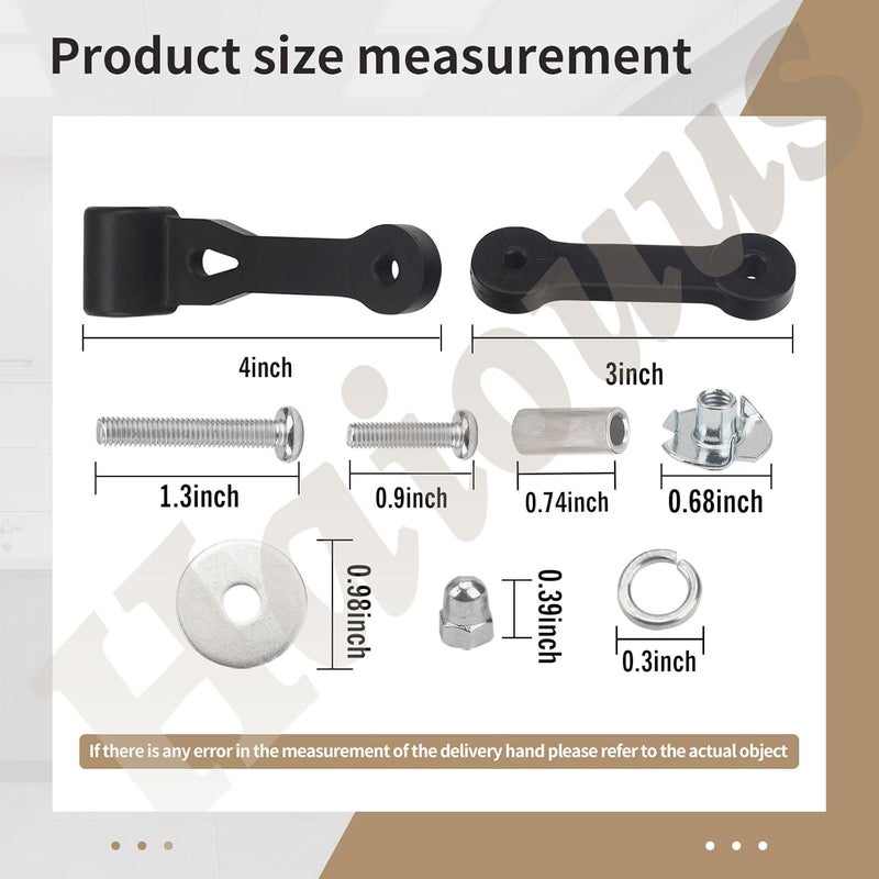 Haiouus 42-555 Latch Assemblies with Hook Compatible with Craftsman 109808X Chute Latch 532109808X 160793 for Husqvarna 532160793 160793 723-0383 532109808 - Image 2