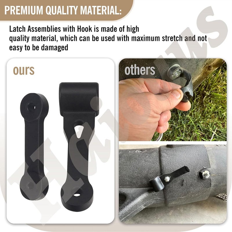 Haiouus 42-555 Latch Assemblies with Hook Compatible with Craftsman 109808X Chute Latch 532109808X 160793 for Husqvarna 532160793 160793 723-0383 532109808 - Image 3