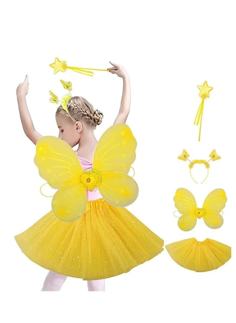 Butterfly Wings Dress Up Fairy Wings for Girls Princess Costumes Accessories Birthday Party Fairy Festival Rave Dress Up - Image 1