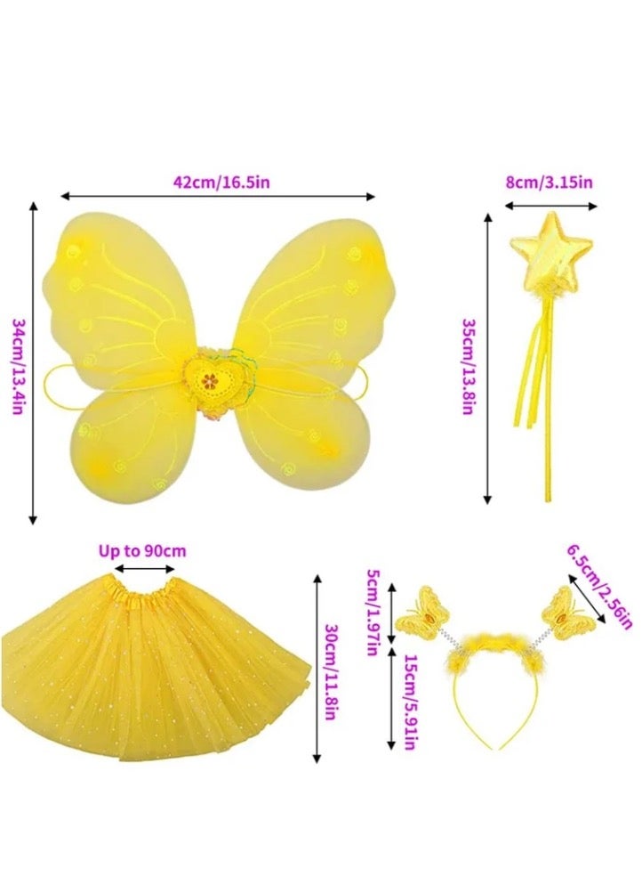 Butterfly Wings Dress Up Fairy Wings for Girls Princess Costumes Accessories Birthday Party Fairy Festival Rave Dress Up - Image 2