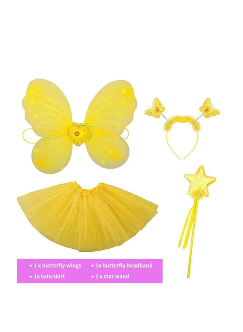 Butterfly Wings Dress Up Fairy Wings for Girls Princess Costumes Accessories Birthday Party Fairy Festival Rave Dress Up - Image 3