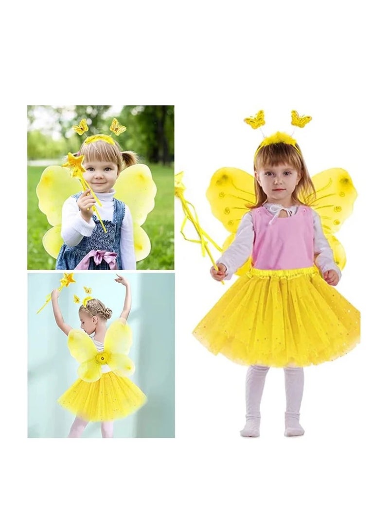 Butterfly Wings Dress Up Fairy Wings for Girls Princess Costumes Accessories Birthday Party Fairy Festival Rave Dress Up - Image 4