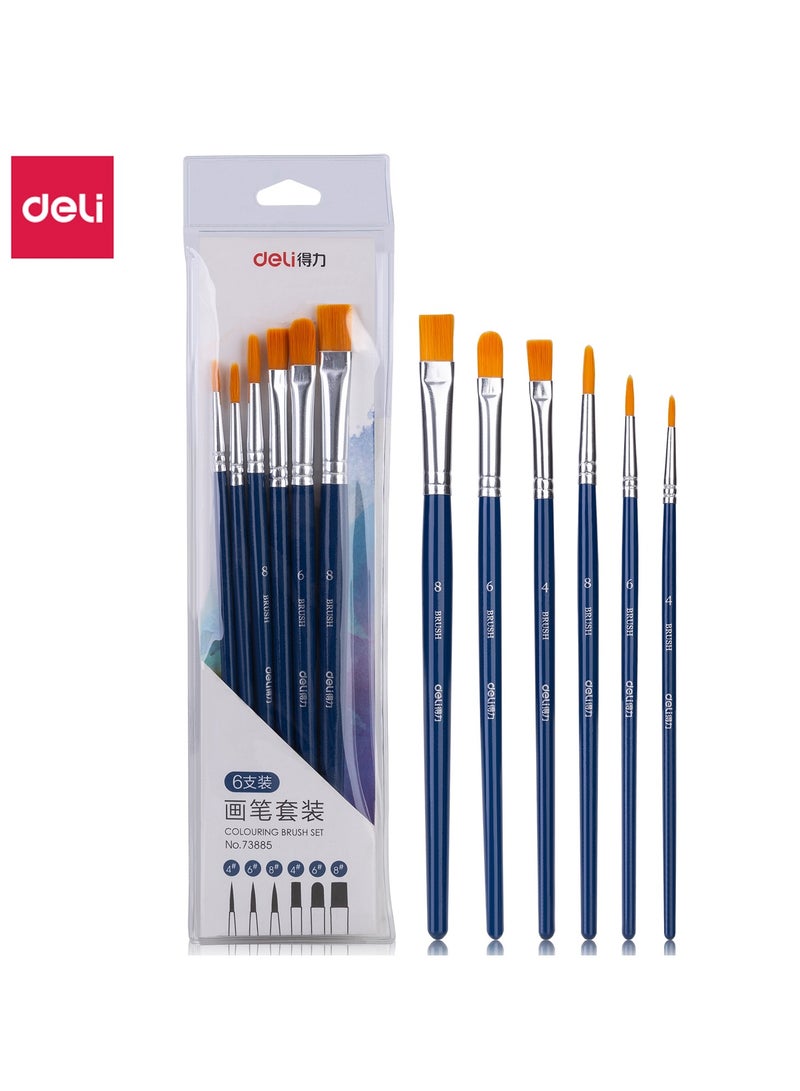 Deli 73885 Nylon Wool Brush Set - 6 Sets - Blue - Image 1