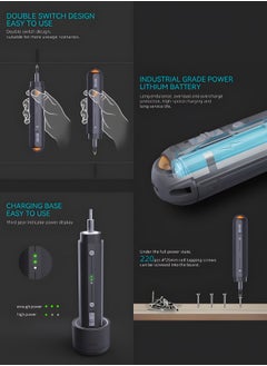 JIMIHOME Premium Electric Screwdriver Set - 39-Piece Rechargeable Repair Kit - Cordless Power Precision Screwdriver with LED Lighting | Type-C Charging Base, 5 Gears Torque  - Image 4