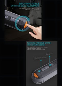 JIMIHOME Premium Electric Screwdriver Set - 39-Piece Rechargeable Repair Kit - Cordless Power Precision Screwdriver with LED Lighting | Type-C Charging Base, 5 Gears Torque  - Image 5