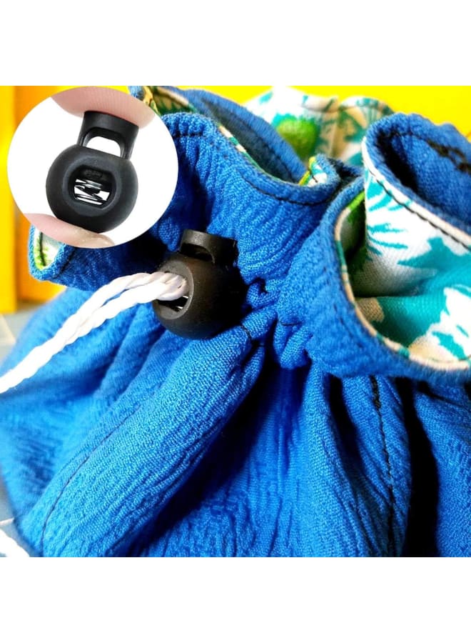 ttsam 25 جهاز كمبيوتر شخصى قابل للتعديل الكرة الحبل قفل جولة تبديل سدادة الحبل وقف تبديل حبل تبديل مقاطع الحبل الربيع، لparacord، الأربطة، والتخييم، والمشي لمسافات طويلة، واستبدال رباط الحذاء، والرياضة، والظهر، أسود