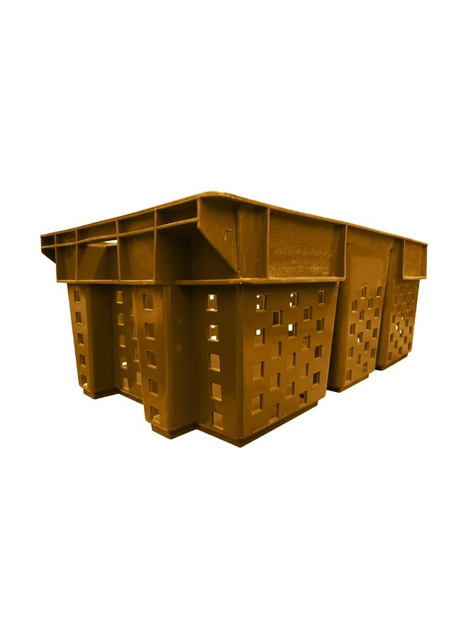 Plastica Industries LLC 2pcs Dates Plastic Crate 580x380x220mm, 48L Nestable & Stackable Ventilated Storage Box for Dates, Fruits, Agriculture & Food Transport - Brown - Image 4
