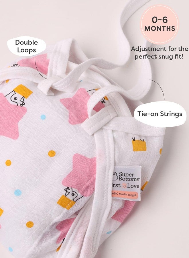 SuperBottoms BASIC Langot Starter Kit 6 Muslin & 6 Cotton Langots for new born 0-6 months Washable & Reusable new born baby essentials | Cotton & Muslin Nappies Pack of 12 - Image 4