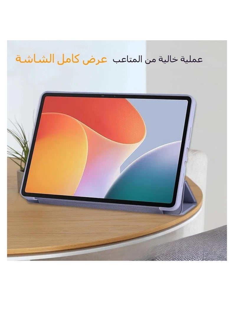 Case Compatible with Infinix X pad 11-inch (2024) Slim Magnetic Smart PU Leather Tri-Folding Stand Tablet Cover - Image 3