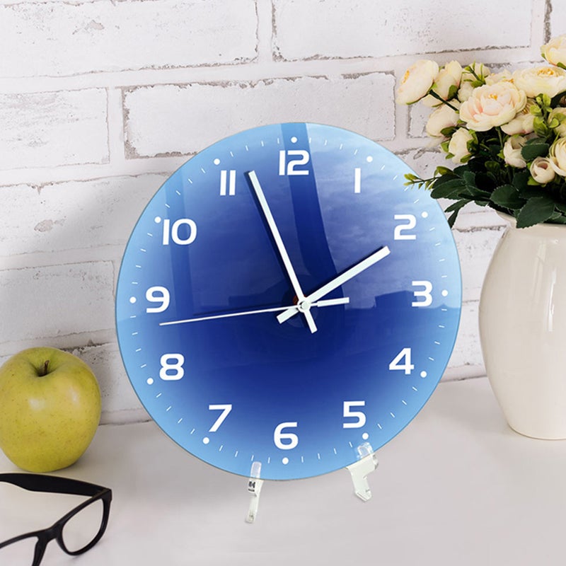 Decorative Wall Clock Round Wall Clock Desktop Clock Ornament Living Room Clock - Image 3