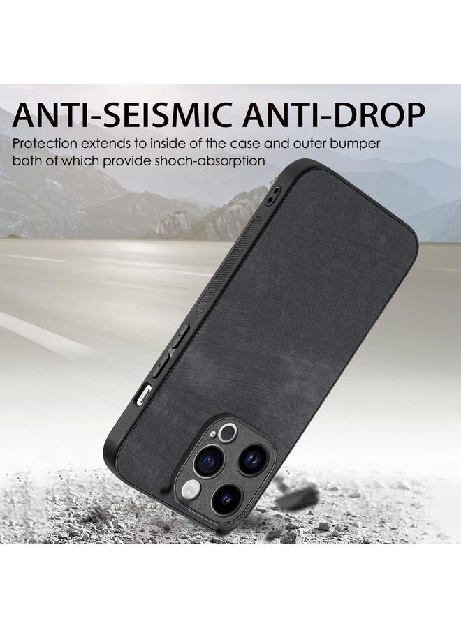 Zaboon Case For iPhone 12 Pro Vintage Leather PC Back Cover Phone Case - Image 3