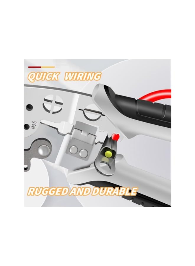 promass Multifunctional Wire Stripper Crimper Cable Cutter Pliers,Professional Electrical Wire Stripping Tool, Multipurpose Wire Stripper for Electrical Cable Cutting,Silver - Image 5