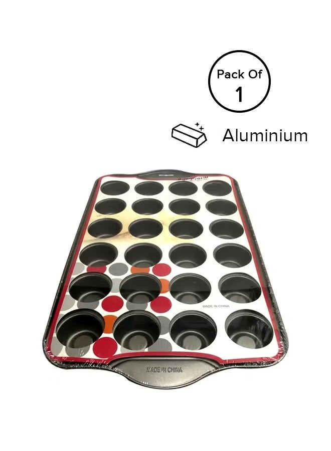 24-Cavity Cake Mould Black - Image 1