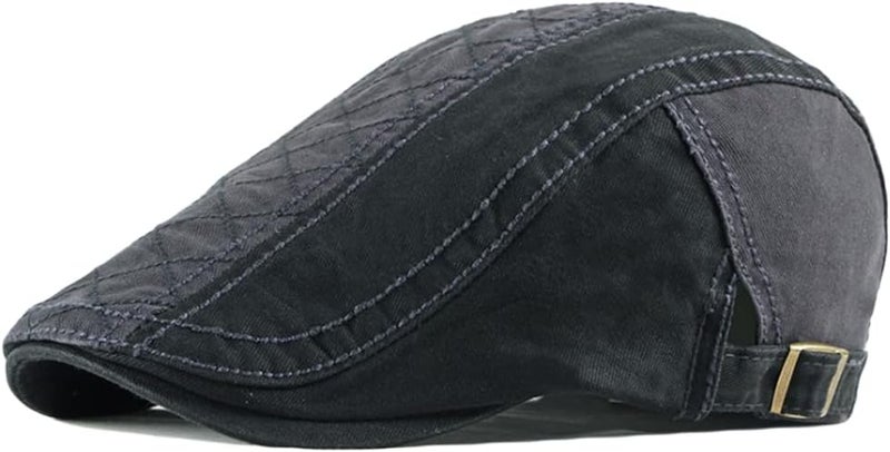 Qunson 2 Pack Men's Cotton Flat Cap Ivy Gatsby Newsboy Hat - Image 2