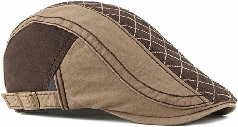 Qunson 2 Pack Men's Cotton Flat Cap Ivy Gatsby Newsboy Hat - Image 4