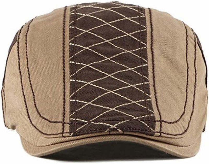 Qunson 2 Pack Men's Cotton Flat Cap Ivy Gatsby Newsboy Hat - Image 3