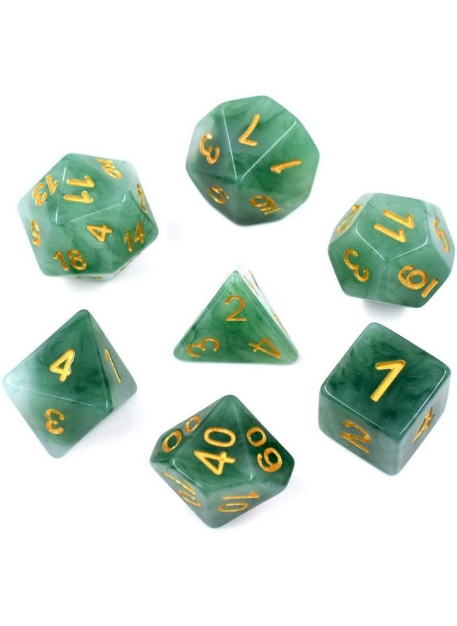 Polyhedral Dnd Dice Sets 7Die Green D&D Dice For Dungeons And Dragons Pathfinder Rpg Mtg Table Gaming Dicejade Dice (Green) - pzsku/ZA999933C76FB5D6F03CAZ/45/_/1710337569/909f5441-dcb5-4e18-9b20-f258e2f3a1b3