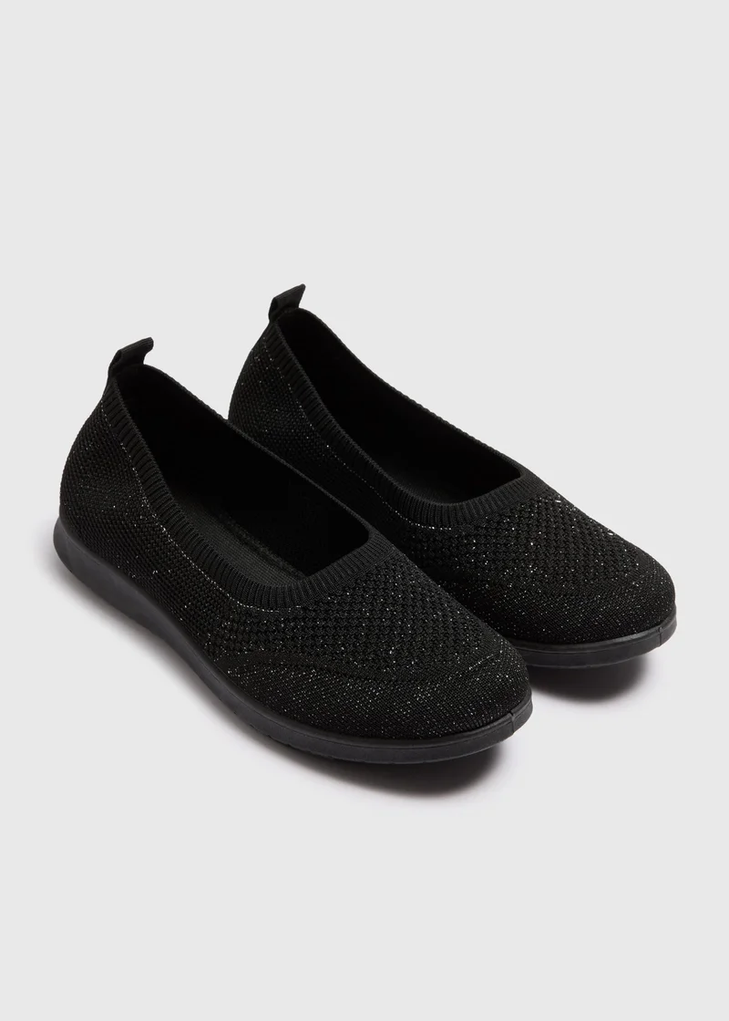 ماتلان Soleflex lBlack Knitted Ballet Shoes