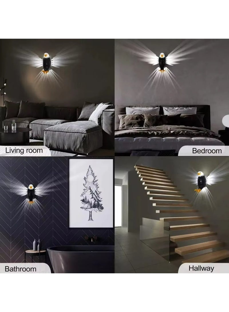 Eagle Decorative Wall Mounted 3 D Light  Eagle Shape Projector Modern Creative Atmosphere Lamp Light with Remote Control Battery Powered Eagle Light for Office Bedroom Living Room Kids Room - Image 2