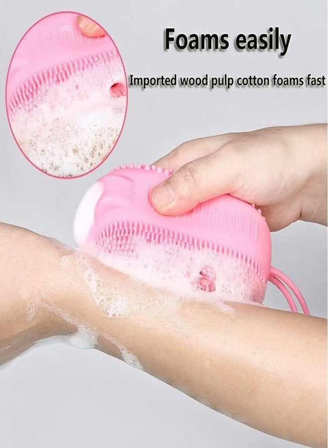 BIRZAR Bath Brush Silicone Shower Brush Body Scrubber, Foams Easily Brush Body Scrubber Dual-sided Bath Shower Body Brush Bath Brush for Gentle Exfoliation Cleaning and Massage Care - Image 3