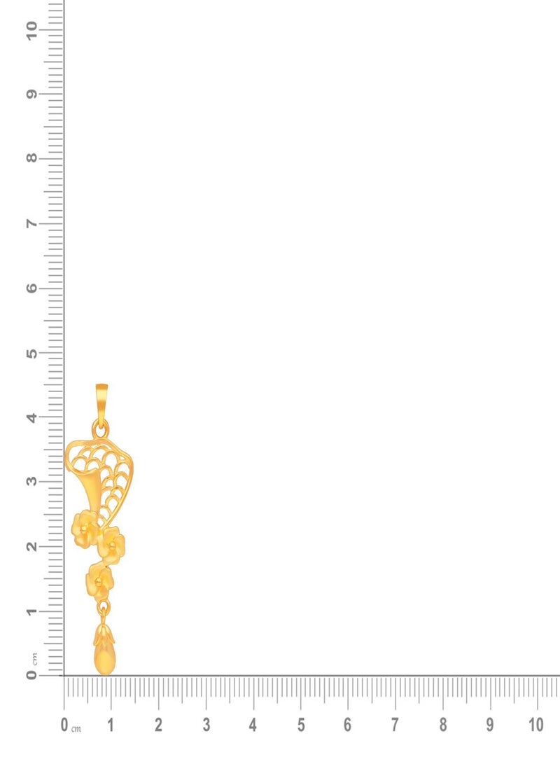 Malabar Gold and Diamonds 22 Carat 916 Purity Yellow Gold Pendant PD1540685Y For Women  - Image 5