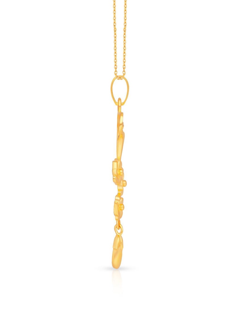 Malabar Gold and Diamonds 22 Carat 916 Purity Yellow Gold Pendant PD1540685Y For Women  - Image 3